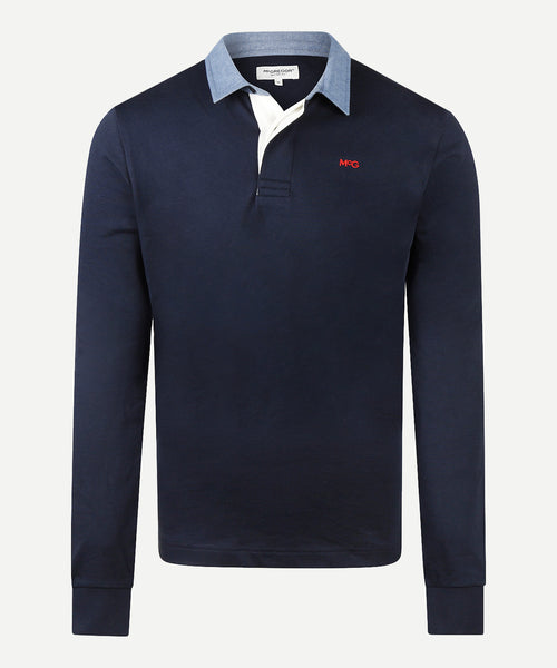 Classic Cotton Rugby Shirt | Navy