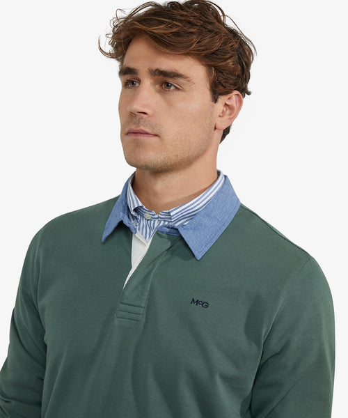 Classic Cotton Rugby Shirt | Winter Sage