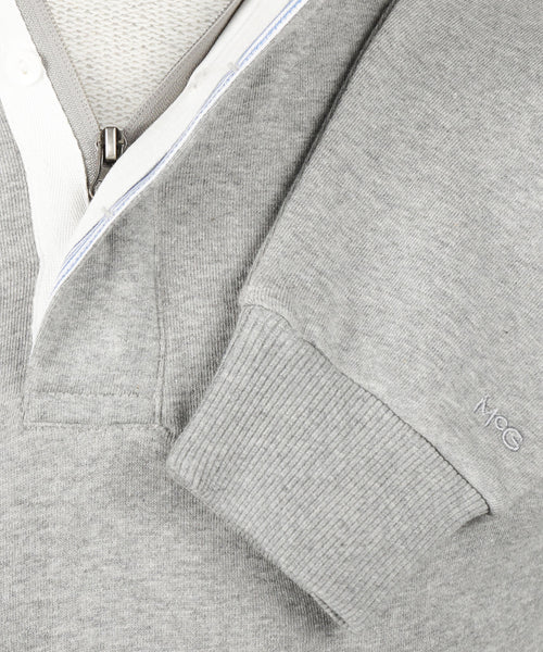 Sweatshirt Half-Zip | Medium Grey Melange