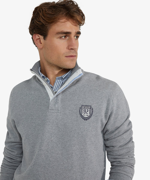 Sweatshirt Half-Zip | Medium Gray Melange