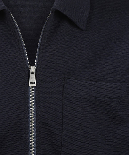 Piqué Jacket | Navy