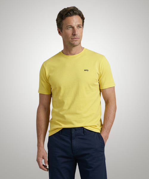 Essential MCG Embr T-Shirt | Light Yellow