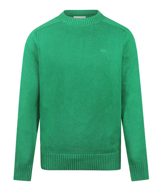Cotton Crew Neck Sweater | Green