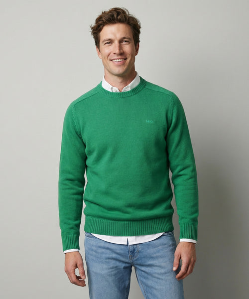 Trui Katoen Ronde Hals | Green