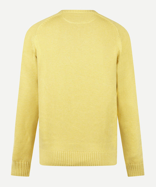 Trui Katoen Ronde Hals | Light Yellow