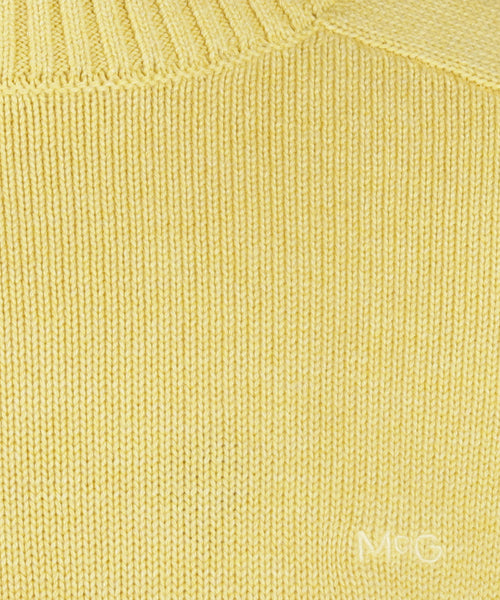 Trui Katoen Ronde Hals | Light Yellow