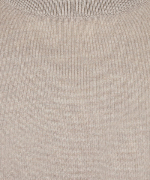 Trui Extra Fine Merino Ronde Hals | Sand