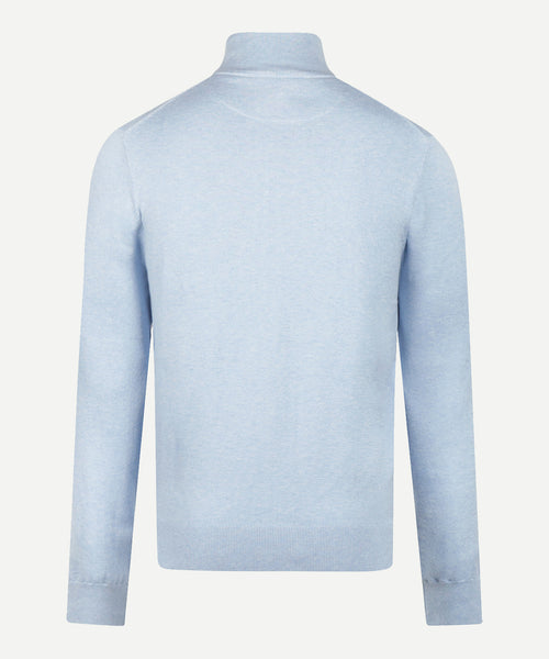 Trui Half-Zip Katoen Cashmere | Light Blue