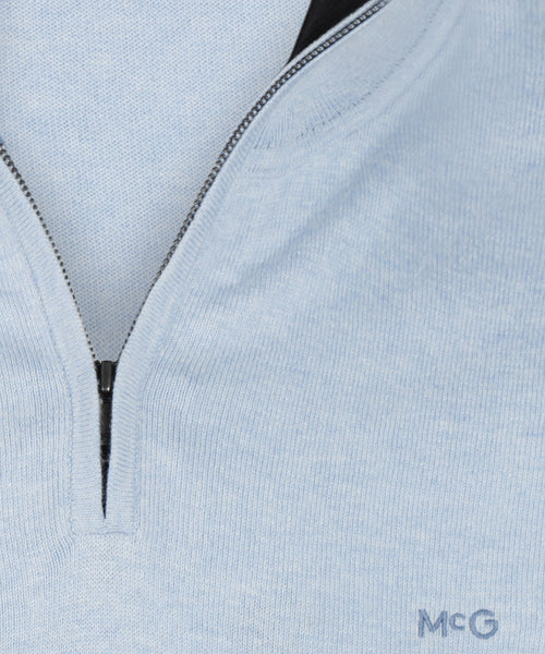 Trui Half-Zip Katoen Cashmere | Light Blue
