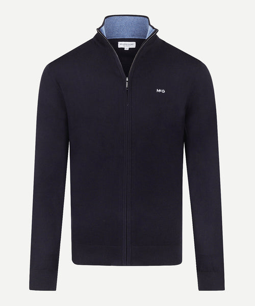 Ritsvest Katoen Cashmere | Navy