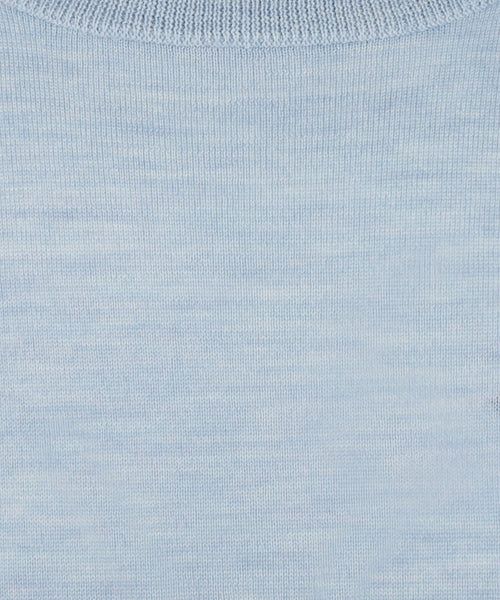 T-shirt Extra Fine Merino Ronde Hals | Light Blue