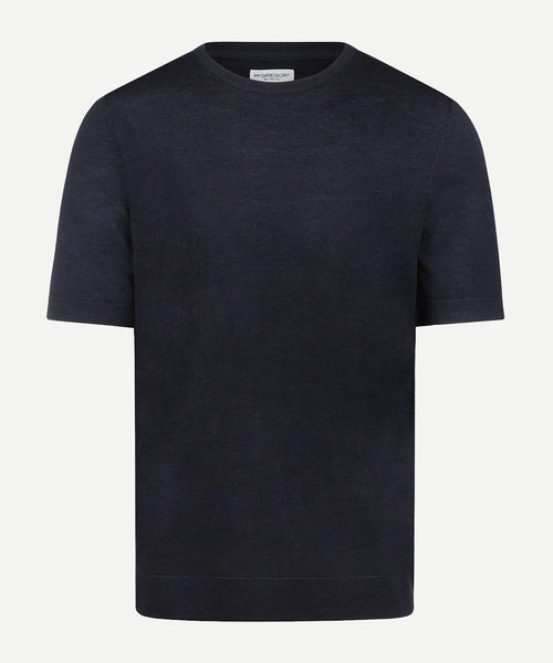 T-shirt Extra Fine Merino Round Neck | Navy