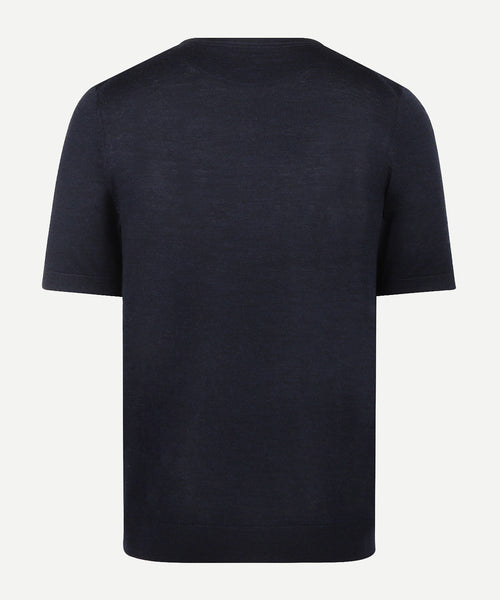 T-shirt Extra Fine Merino Round Neck | Navy