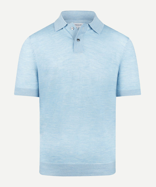 Polo Shirt Merino | Light Blue