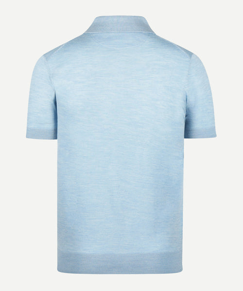 Polo Shirt Merino | Light Blue