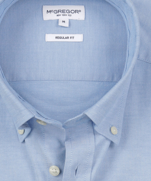 Stretch Piqué Shirt | Light Blue