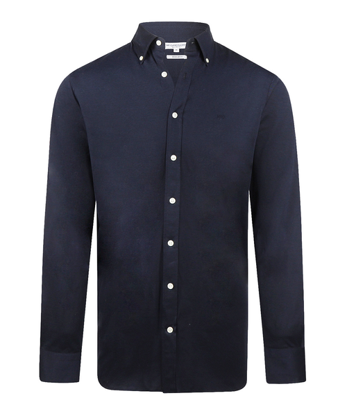 Stretch Piqué Shirt | Navy
