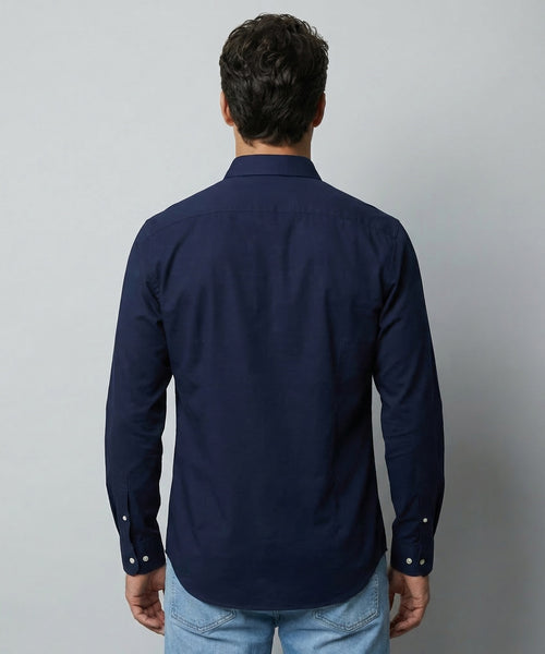 Overhemd Stretch Piqué | Navy