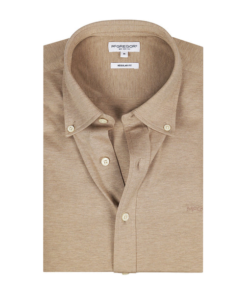 Stretch Piqué Shirt | Sand