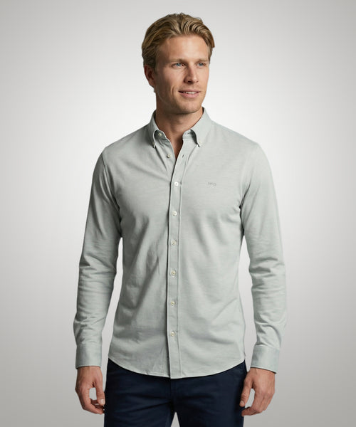Stretch Piqué Shirt | Light Olive