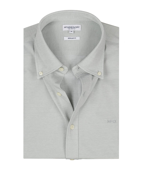 Stretch Piqué Shirt | Light Olive