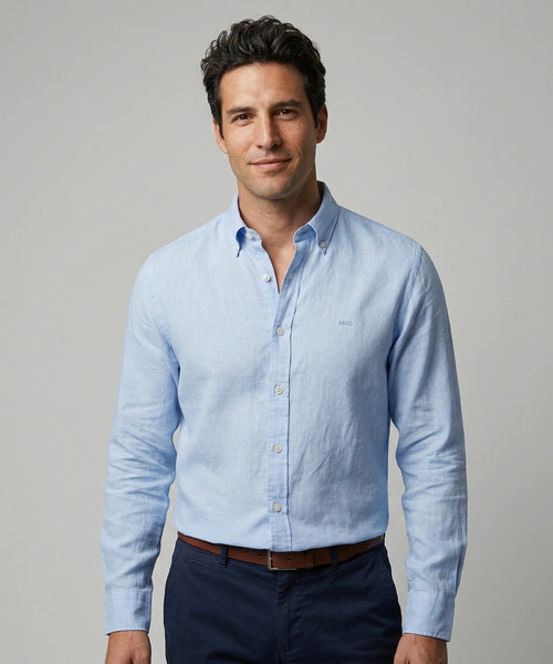 Shirt Cotton Linen | Light Blue