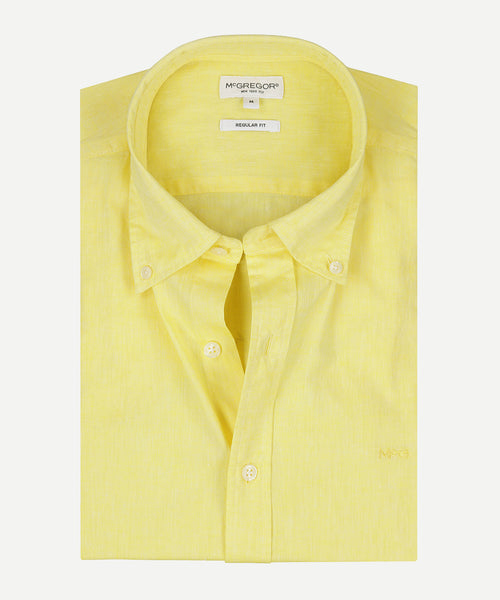 Overhemd Katoen Linnen | Light Yellow