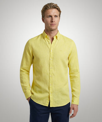 Cotton Linen Shirt | Light Yellow