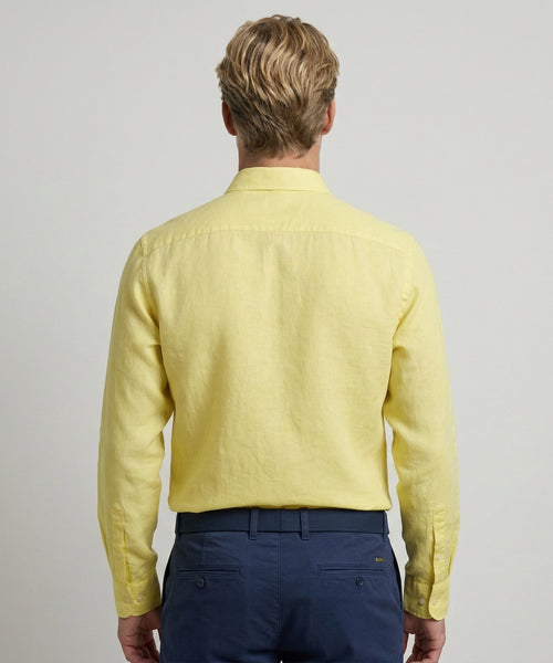 Overhemd Katoen Linnen | Light Yellow