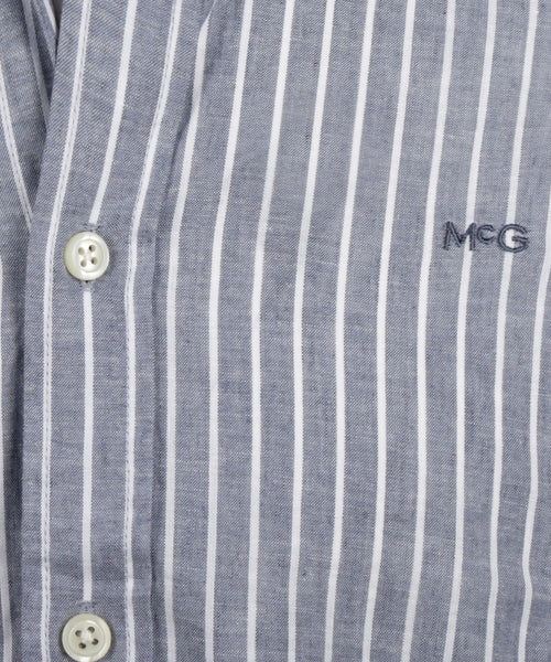 Shirt Cotton Linen Stripe | Indigo