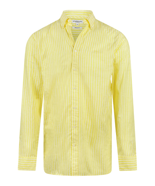 Overhemd Katoen Linnen Streep | Light Yellow