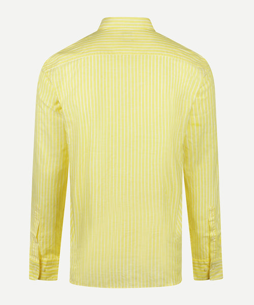 Overhemd Katoen Linnen Streep | Light Yellow