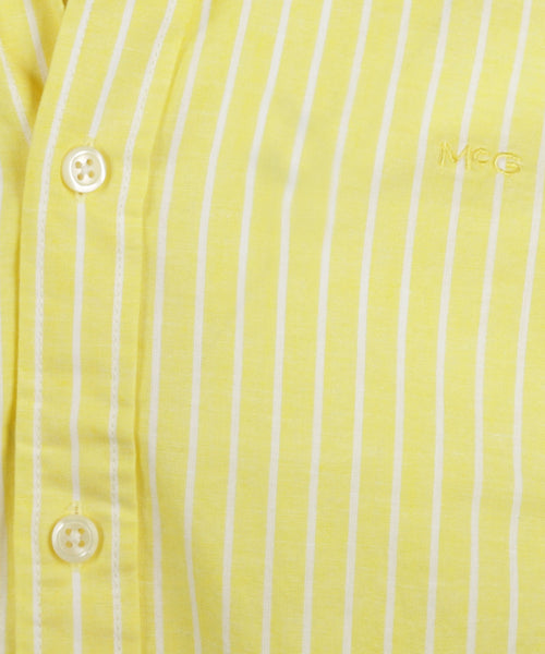 Overhemd Katoen Linnen Streep | Light Yellow