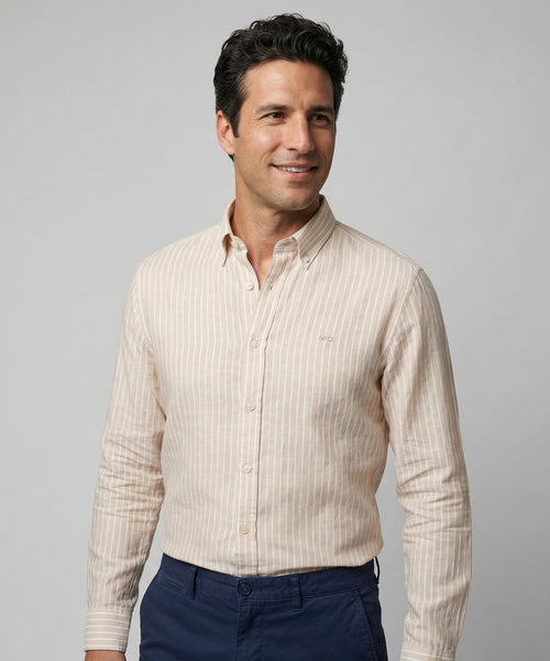 Overhemd Katoen Linnen Streep | Kit