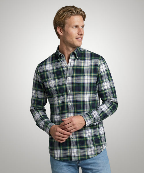 Oxford Check Shirt | Navy