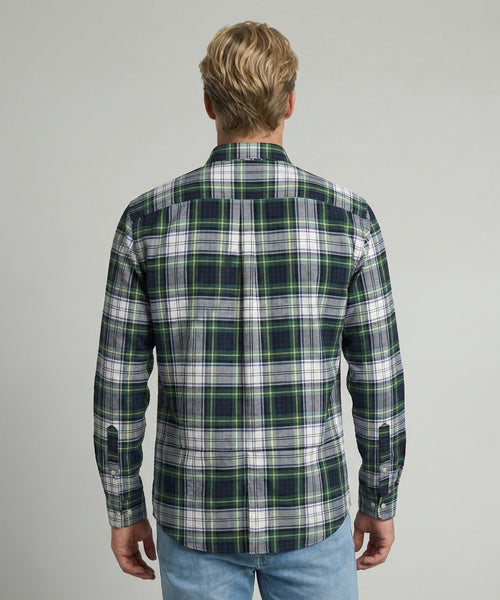 Oxford Check Shirt | Navy