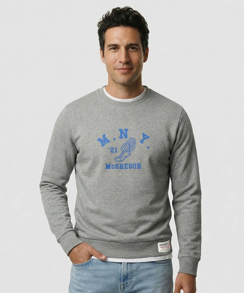 Graphic Crew | Medium Gray Melange