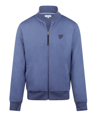 Zip Thru Sweat Cardigan | Vintage Blue