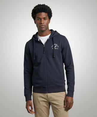 Zip Thru Hoody | Navy
