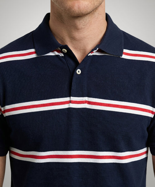Piqué Polo Striped | Navy
