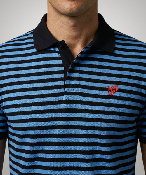 Piqué Polo Streep | Medium Blue