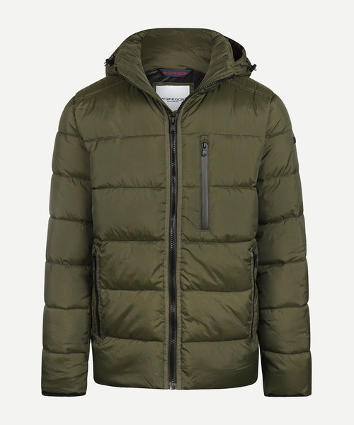 Hooded Bomber Jacket | Dark Olive