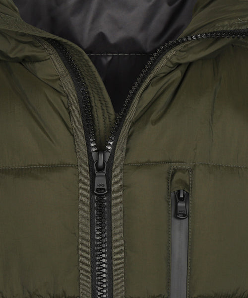 Hooded Bomber Jacket | Dark Olive