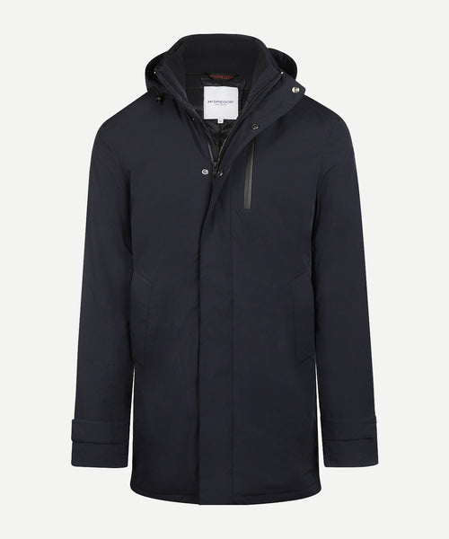 Hooded Raincoat | Navy