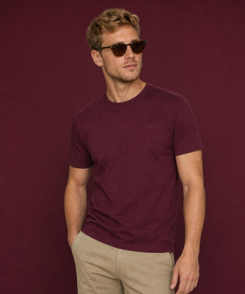 Interlock T-Shirt | Burgundy