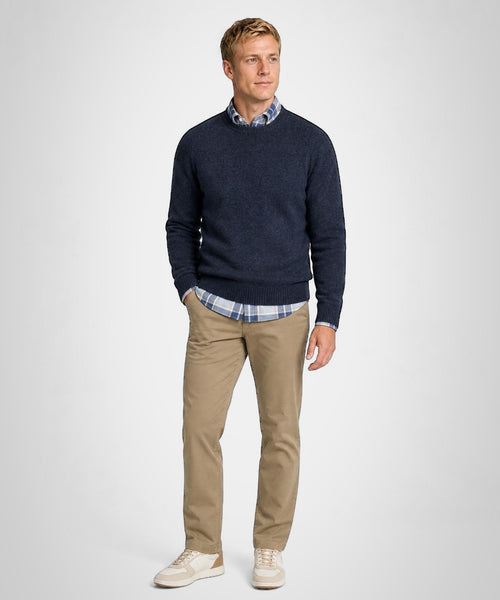 Trui Lamswol Ronde Hals | Navy