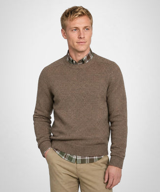 Trui Lamswol Ronde Hals | Chocolate Brown