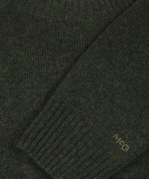 Trui Lamswol Ronde Hals | Dark Olive