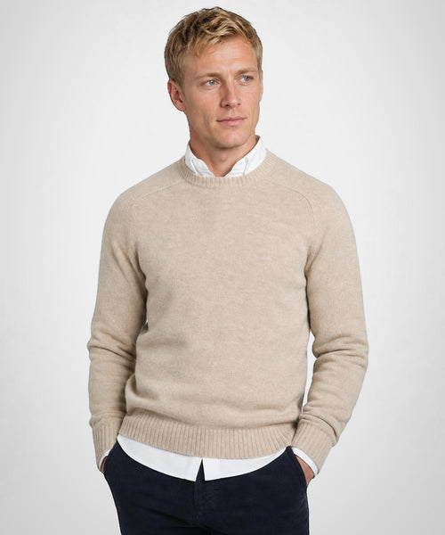 Trui Lamswol Ronde Hals | Stone
