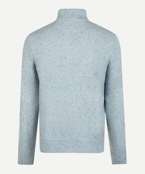 Fishermans Zip Thru Vest Wol | Light Blue